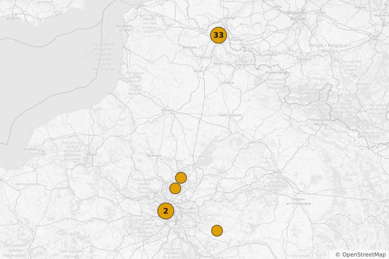 Carte des lieux de tournage de Le Corps de mon ennemi (1976)