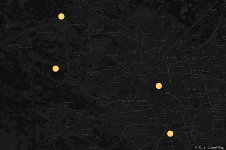 Map of the filming locations of The Cost of Living (2003)