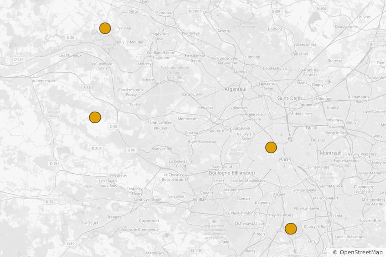 Map of the filming locations of The Cost of Living (2003)