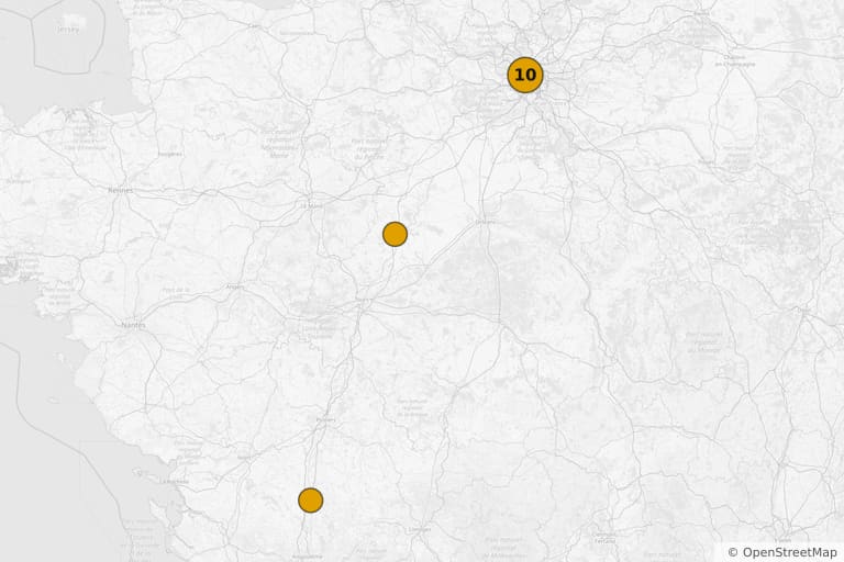 Map of the filming locations of The Dinner Game (1998)