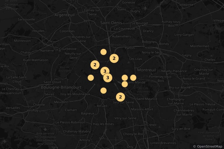 Mapa de los lugares de rodaje de Le glandeur (2000)