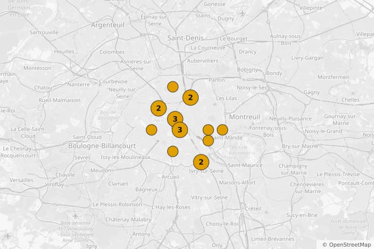 Mapa de los lugares de rodaje de Le glandeur (2000)