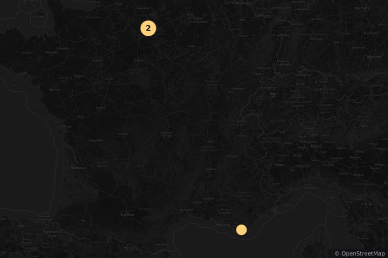 Carte des lieux de tournage de Le Jeune Marié (1983)