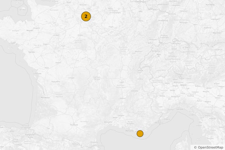 Carte des lieux de tournage de Le Jeune Marié (1983)