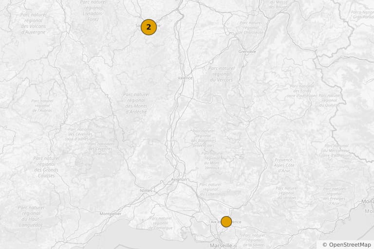 Map of the filming locations of Judge Fayard Called the Sheriff (1977)