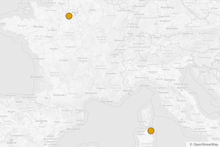 Map of the filming locations of French Fried Vacations 3: Friends Forever (2006)
