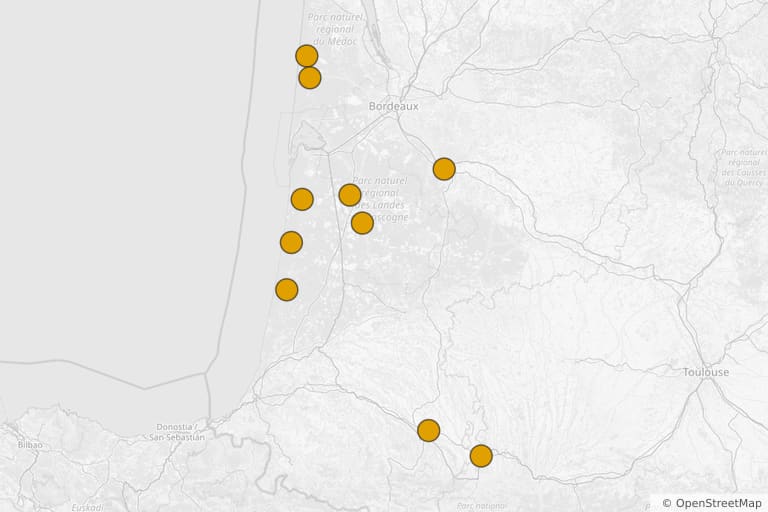 Mapa de los lugares de rodaje de Les Combattants (2014)