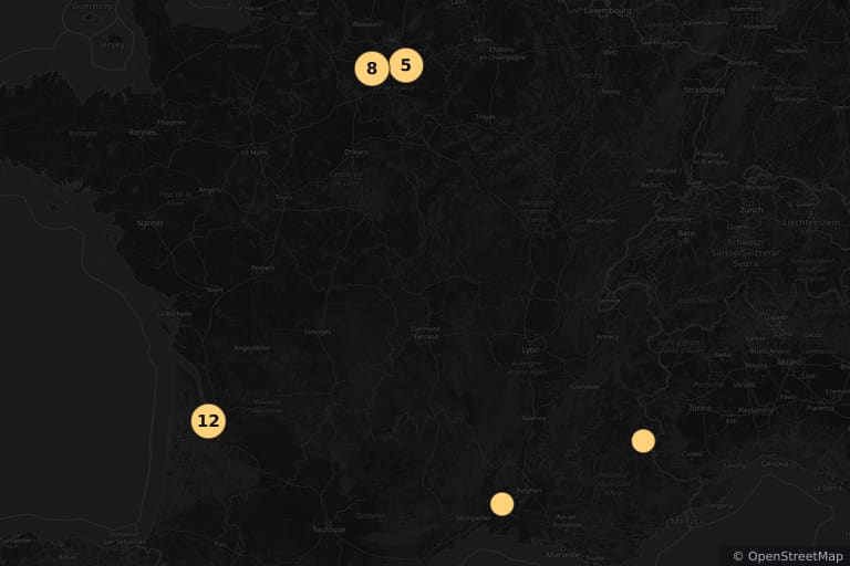 Carte des lieux de tournage de Les Fugitifs (1986)