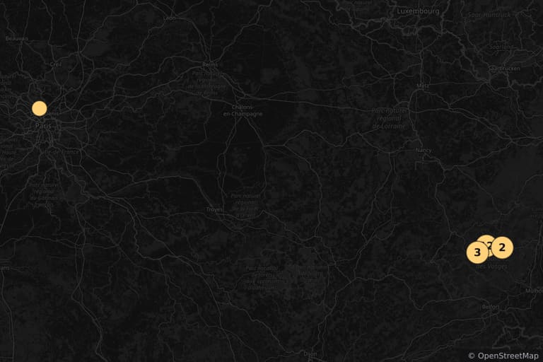 Mapa de los lugares de rodaje de Les Grandes Gueules (1965)