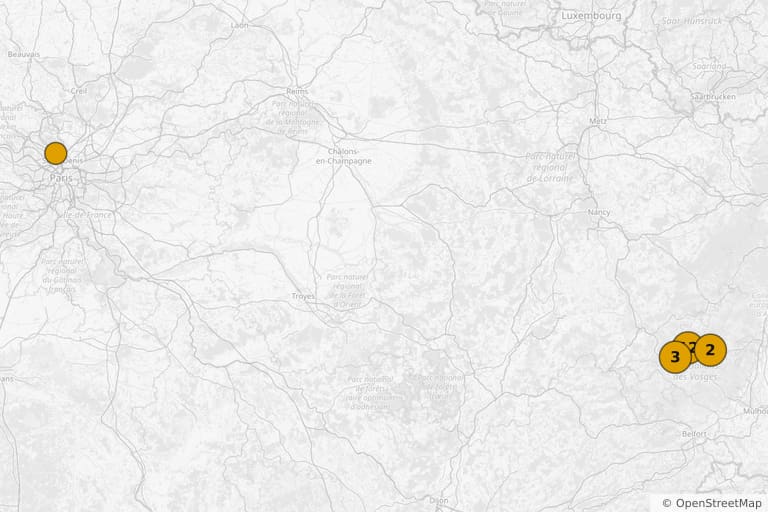 Mapa de los lugares de rodaje de Les Grandes Gueules (1965)