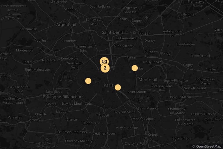 Map of the filming locations of Les Jours venus (2014)
