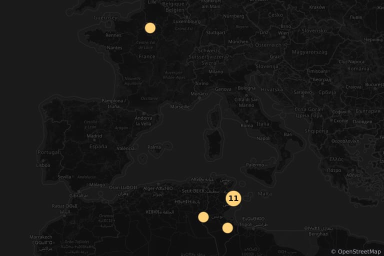 Mappa dei luoghi delle riprese di Les Morfalous (1984)
