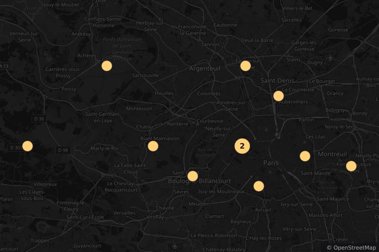 Map of the filming locations of Crooks in Clover (1963)