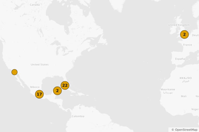 Mappa dei luoghi delle riprese di 007 - Vendetta privata (1989)