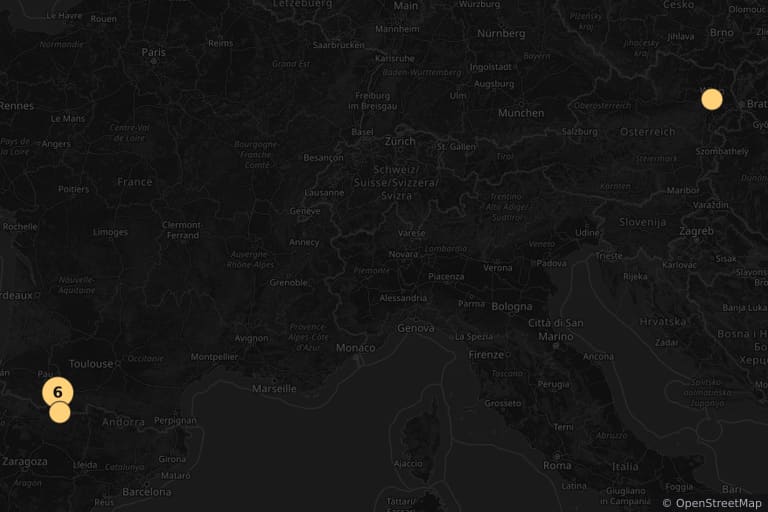 Mappa dei luoghi delle riprese di Lourdes (2009)