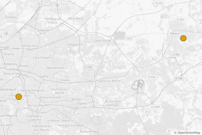 Mapa de los lugares de rodaje de Ma 6-T va crack-er (1997)