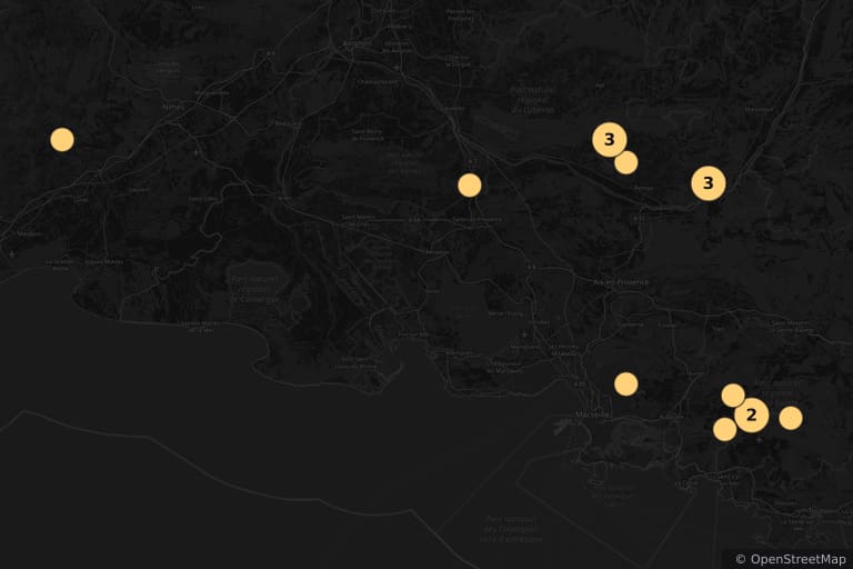 Map of the filming locations of Manon of the Spring (1986)