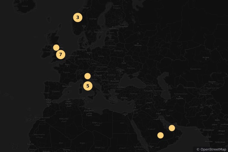 Mappa dei luoghi delle riprese di Mission: Impossible - Dead Reckoning Parte uno (2023)
