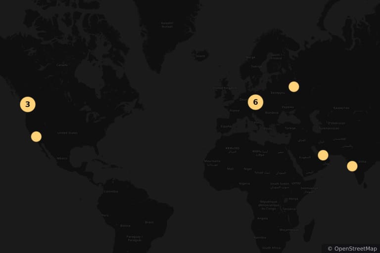 Map of the filming locations of Mission: Impossible - Ghost Protocol (2011)