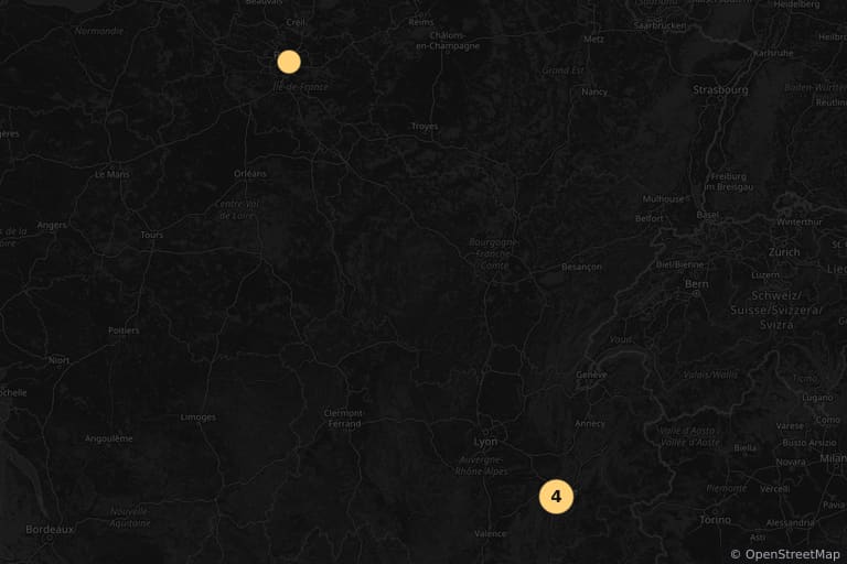 Mappa dei luoghi delle riprese di Ne fais pas ça (2004)
