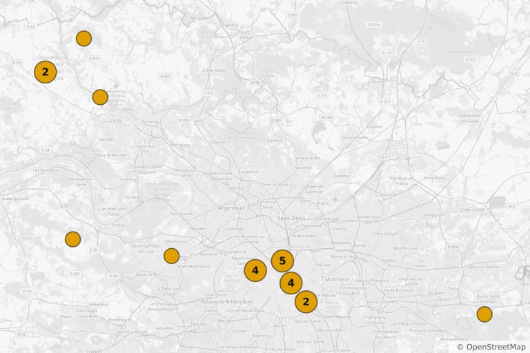 Mapa de los lugares de rodaje de 'Papy' en la resistencia (1983)