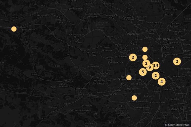 Map of the filming locations of The Night Caller (1975)