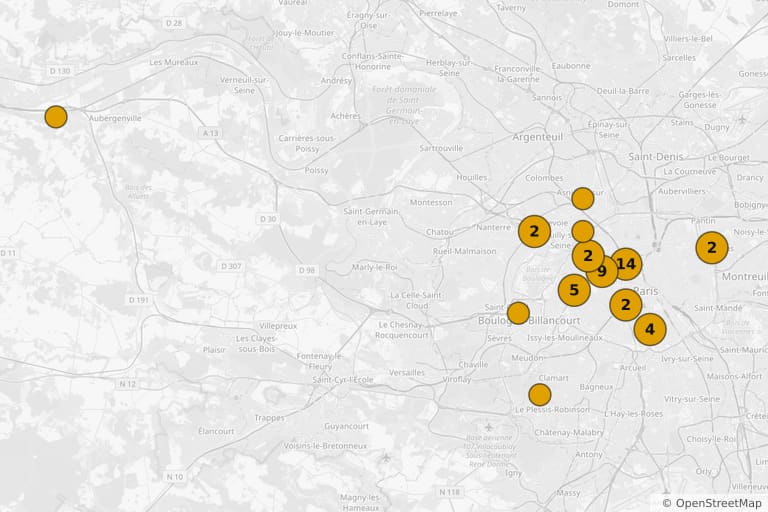 Map of the filming locations of The Night Caller (1975)