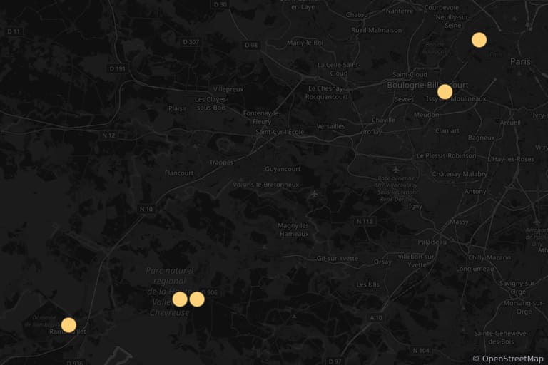 Mapa de los lugares de rodaje de Pourquoi viens-tu si tard… (1959)