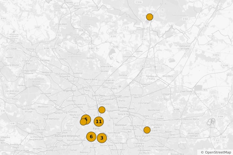 Carte des lieux de tournage de Rien que du bonheur (2003)