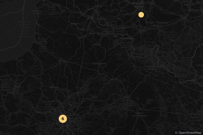 Map of the filming locations of Robert et Robert (1978)