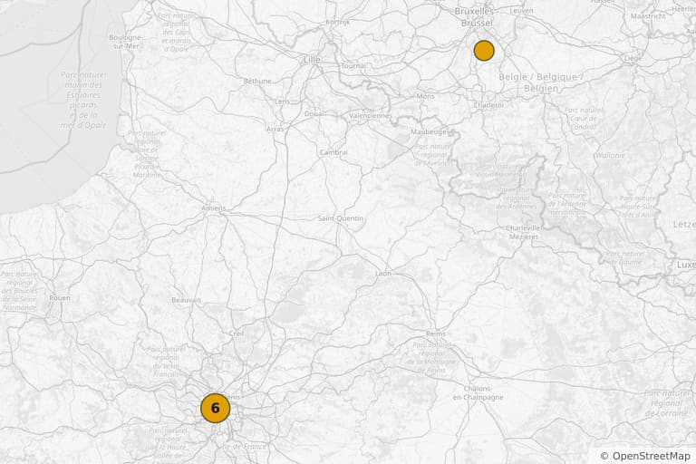 Map of the filming locations of Robert et Robert (1978)