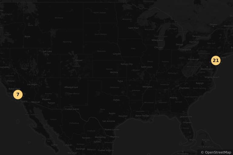 Mappa dei luoghi delle riprese di Rocky (1976)