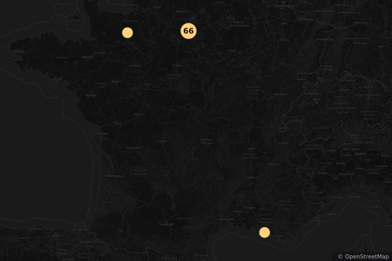 Mappa dei luoghi delle riprese di Due a Parigi (2008)