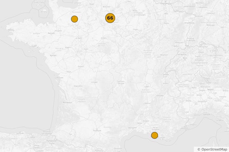 Mappa dei luoghi delle riprese di Due a Parigi (2008)