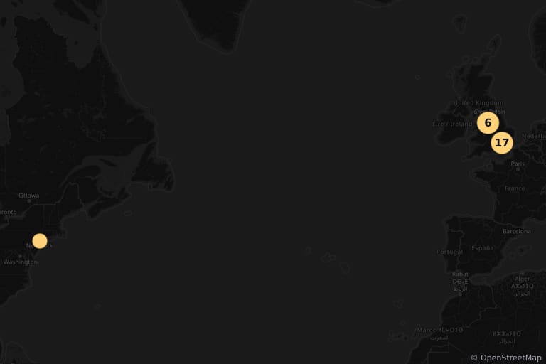 Map of the filming locations of Sherlock Holmes (2009)