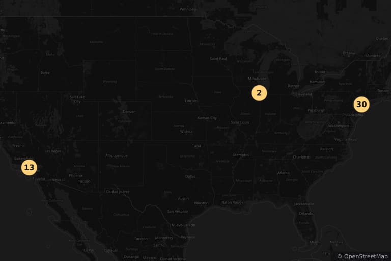 Carte des lieux de tournage de Spider-Man 2 (2004)