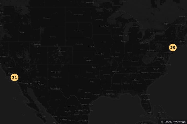 Carte des lieux de tournage de Spider-Man (2002)
