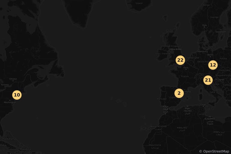Carte des lieux de tournage de Spider-Man : Far From Home (2019)