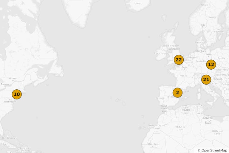 Carte des lieux de tournage de Spider-Man : Far From Home (2019)