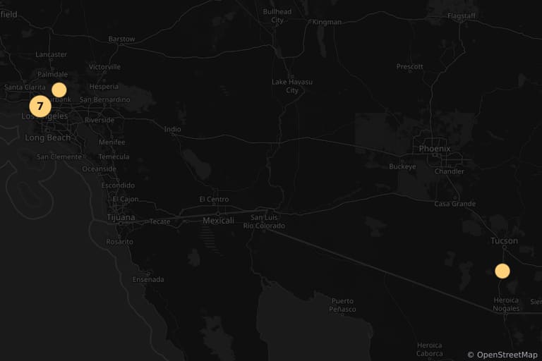 Map of the filming locations of Star Trek: First Contact (1996)