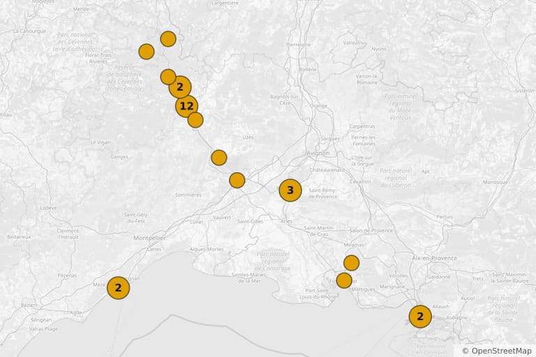 Mappa dei luoghi delle riprese di Suzanne (2013)