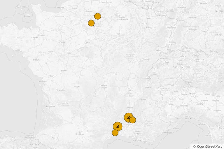 Map of the filming locations of Tango (1993)
