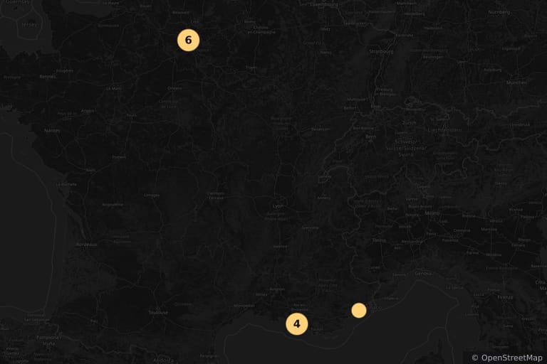 Carte des lieux de tournage de Taxi 5 (2018)
