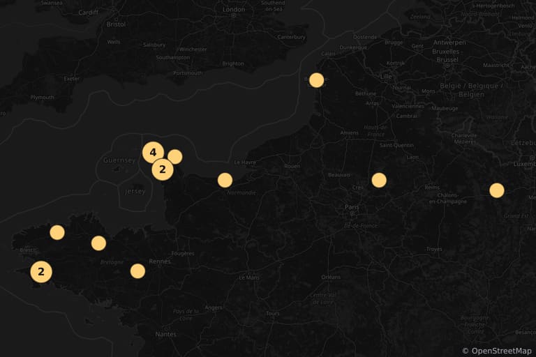 Carte des lieux de tournage de Tess (1979)