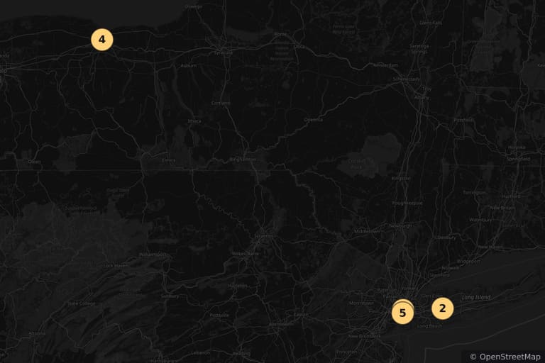 Carte des lieux de tournage de The Amazing Spider-Man : Le Destin d'un héros (2014)