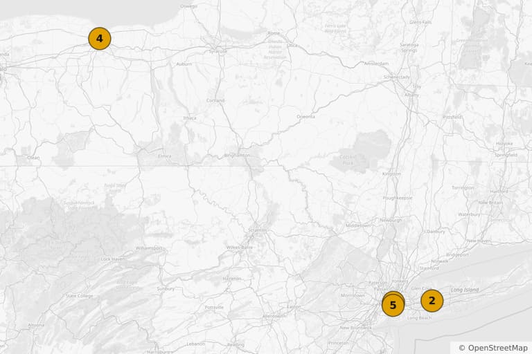 Carte des lieux de tournage de The Amazing Spider-Man : Le Destin d'un héros (2014)