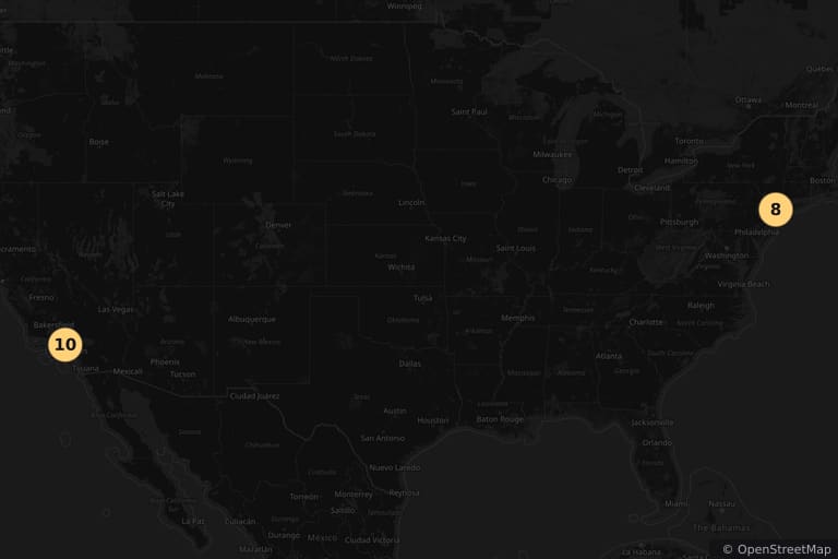 Carte des lieux de tournage de The Amazing Spider-Man (2012)