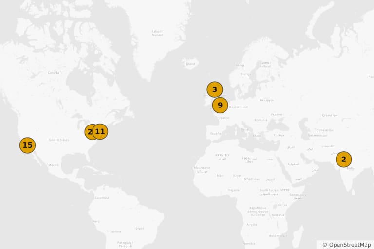 Carte des lieux de tournage de The Dark Knight Rises (2012)