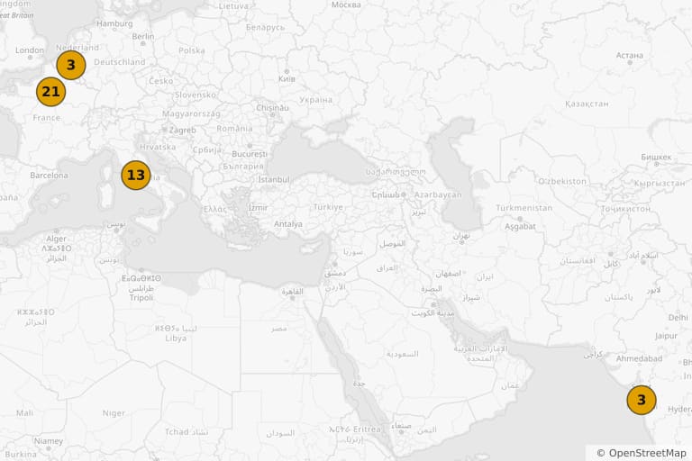 Carte des lieux de tournage de L'Extraordinaire Voyage du fakir (2018)