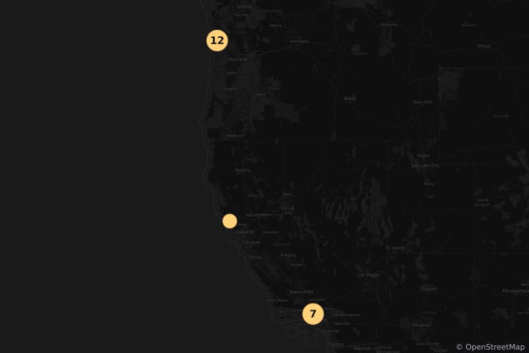 Carte des lieux de tournage de Les Goonies (1985)